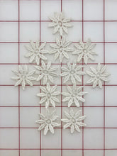 Applique - Beautiful Set of 12 White Dyeable Flower Motifs Close-Out